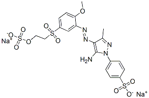 CAS#: 94442-04-3, Disodium 4-[5-Amino-4-[[2-Methoxy-5-[[2-(Sulphonatooxy)Ethyl]Sulphonyl]Phenyl]Azo]-3-Methyl-1H-Pyrazol-1-Yl]Benzenesulphonate