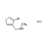 CAS#: 944450-82-2, 1-(4-Bromo-3-thienyl)-N-methylmethanamine hydrochloride (1:1)