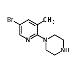 CAS#: 944582-94-9, 1-(5-Bromo-3-methyl-2-pyridinyl)piperazine