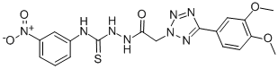 CAS#: 94772-00-6, 5-(3,4-Dimethoxyphenyl)-2H-Tetrazole-2-Acetic Acid 2-(((3-Nitrophen Yl)Amino)Thioxomethyl)Hydrazide