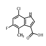 CAS#: 948581-68-8, 7-Chloro-5-fluoro-4-methyl-1H-indole-3-carboxylic acid