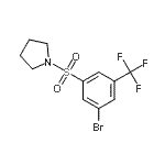 CAS 登录号：951884-59-6， 1-{[3-溴-5-(三氟甲基)苯基]磺酰基}吡咯烷