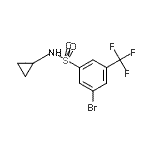 CAS 登录号：951884-61-0， 3-溴-N-环丙基-5-(三氟甲基)苯磺酰胺