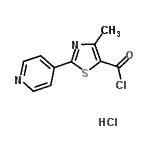 CAS#: 953408-88-3, 4-Methyl-2-(4-pyridinyl)-1,3-thiazole-5-carbonyl chloride hydrochloride (1:1)