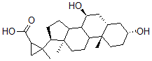 CAS#: 95498-96-7, 3,7-Dihydroxy-20,22-Methylenecholan-23-Oic Acid