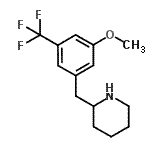 CAS 登录号：955315-21-6， 2-[3-甲氧基-5-(三氟甲基)苄基]哌啶