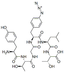 CAS 登录号:95537-15-8, 酪氨酰-苏氨酰-甘氨酰-(4-叠氮基苯丙氨酰)-亮氨酰-苏氨酸