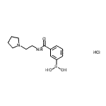 CAS#: 957061-03-9, (3-{[2-(1-Pyrrolidinyl)ethyl]carbamoyl}phenyl)boronic acid hydrochloride (1:1)