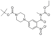 CAS#: 959246-47-0, 4-[3-[[(Ethoxycarbonyl)Methylamino]Carbonyl]-4-Nitrophenyl]-1-Piperazinecarboxylic Acid 1,1-Dimethylethyl Ester