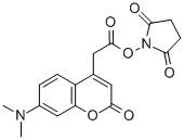 CAS 登录号:96686-59-8, 7-(二甲基氨基)-2-氧代-2H-1-苯并吡喃-4-乙酸 2,5-二氧代-1-吡咯烷基酯