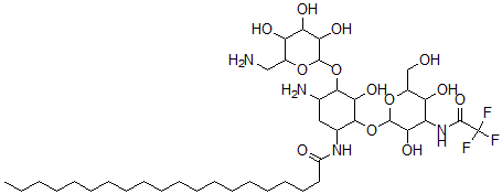 CAS 登录号:96695-80-6, 1-二十碳酰基-3''-N-(三氟乙酰基)卡那霉素