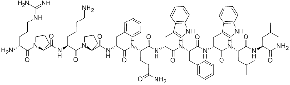 CAS#: 96736-12-8, D-Arginyl-L-Prolyl-L-Lysyl-L-Prolyl-D-Phenylalanyl-L-Glutaminyl-D-Tryptophyl-L-Phenylalanyl-D-Tryptophyl-L-Leucyl-L-Leucinamide