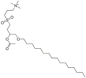 CAS#: 97012-62-9, 3-((3-(Acetyloxy)-4-(Hexadecyloxy)Butyl)Sulfonyl)-N,N,N-Trimethyl-1-Propanaminium