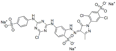 CAS#: 97162-20-4, Trisodium 2,5-Dichloro-4-[(4Z)-4-[[5-[[4-Chloro-6-[(4-Sulfonatophenyl) Amino]-1,3,5-Triazin-2-Yl]Amino]-2-Sulfonato-Phenyl]Hydrazinylidene]-3 -Methyl-5-Oxo-Pyrazol-1-Yl]Benzenesulfonate