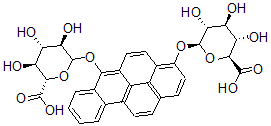 CAS 登录号：97287-75-7， (2S,3S,4S,5R)-6-[3-[(2S,3R,4S,5S,6S)-6-羧基-3,4,5-三羟基四氢吡喃-2-基]氧基苯并[b]芘-6-基]氧基-3,4,5-三羟基四氢吡喃-2-羧酸