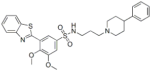 CAS#: 97467-29-3, 3-(2-Benzothiazolyl)-4,5-dimethoxy-N-(3-(4-phenylpiperidinyl)propyl)benzenesulfonamide