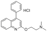 CAS 登录号：97633-89-1， 4-苯基-2-((2,2-二甲基氨基)乙氧基)喹啉盐酸盐