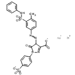 CAS 登录号：97635-28-4， 钠氢4,5-二氢-4-[[4-甲基-3-[(苯基氨基)磺酰基]苯基]偶氮]-5-氧代-1-(4-磺酸基苯基)-1H-吡唑-3-羧酸酯