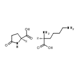 CAS 登录号:97635-56-8, (2S)-2,6-二氨基己酸;(2S)-5-氧代吡咯烷-2-羧酸