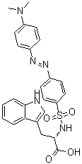 CAS 登录号：97685-00-2， N-[(4-{(E)-[4-(二甲基氨基)苯基]偶氮}苯基)磺酰基]-L-色氨酸