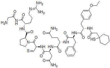 CAS 登录号:97747-93-8, (1-巯基环己烷乙酸)(1)-O-乙基-酪氨酰(2)-精氨酸加压素