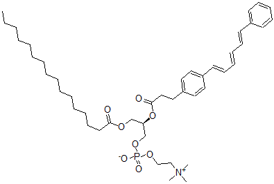 CAS 登录号:98014-38-1, 1-棕榈酰基-2-((2-(4-(6-苯基-1,3,4-己三烯基)苯基)乙基)羰基)-3-磷脂酰胆碱
