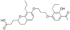 CAS 登录号：98193-29-4， 7-(3-(4-乙酰基-3-羟基-2-丙基苯氧基)丙氧基)-3,4-二氢-8-丙基-2H-1-苯并吡喃-2-丙酸