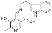 CAS 登录号：98497-88-2， N-((3-羟基-5-羟基甲基-2-甲基)-4-吡啶基甲亚基)色胺 E