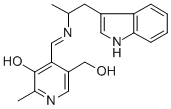 CAS 登录号:98497-89-3, 5-羟基-4-(((2-(1H-吲哚-3-基)-1-甲基乙基)亚氨基)甲基)-6-甲基-3-吡啶甲醇