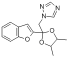 CAS 登录号：98532-74-2， 2-(苯并呋喃-2-基)-2-(1-(1H-1,2,4-三唑基)-甲基)-4,5-二甲基-1,3 -二氧戊环