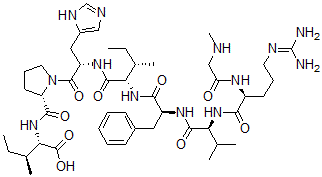 CAS 登录号:98641-01-1, 肌氨酰(1)-苯丙氨酰(4)-异亮氨酰(8)-血管紧张素 II