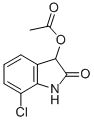 CAS 登录号：99304-32-2， 1,3-二氢-3-(乙酰氧基)-7-氯-2H-吲哚-2-酮