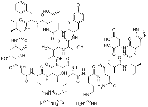 CAS#: 99534-03-9, L-Threonyl-L-Threonyl-L-Tyrosyl-L-Alanyl-L-alpha-Aspartyl-L-Phenylalanyl-L-Isoleucyl-L-Alanyl-L-Serylglycyl-L-Arginyl-L-Threonylglycyl-L-Arginyl-L-Arginyl-L-Asparaginyl-L-Alanyl-L-Isoleucyl-L-Histidyl-L-Aspartic Acid
