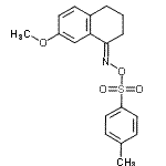 CAS 登录号：99833-87-1， (1E)-7-甲氧基-N-{[(4-甲基苯基)磺酰基]氧基}-3,4-二氢-1(2H)-萘亚胺