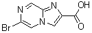 structure of CAS# 1000018-56-3, 6-Bromo-imidazo[1,2-a]pyrazine-2-carboxylic acid