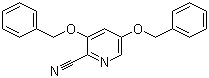 structure of CAS# 1000025-92-2, 3,5-Bis(phenylmethoxy)-2-pyridinecarbonitrile