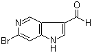 structure of CAS# 1000341-75-2, 6-溴-1H-吡咯并[3,2-c]吡啶-3-甲醛