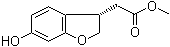 structure of CAS# 1000414-38-9, (3S)-2,3-Dihydro-6-hydroxy-3-benzofuranacetic acid methyl ester