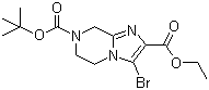 structure of CAS# 1000576-75-9, 3-溴-5,6-二氢咪唑并[1,2-a]吡嗪-2,7(8H)-二甲酸 7-叔丁酯 2-乙酯