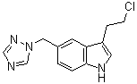 structure of CAS# 1000673-59-5, 3-(2-Chloroethyl)-5-(1H-1,2,4-triazol-1-ylmethyl)-1H-indole