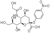 CAS # 1000890-36-7, N-(2-Hydroxyacetyl)-2-O-(4-nitrophenyl)-alpha-neuraminic acid