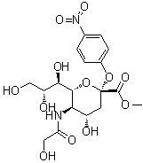 CAS 登录号：1000890-53-8, N-(2-羟基乙酰基)-2-O-(4-硝基苯基)-alpha-神经氨酸甲酯