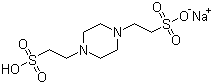structure of CAS# 10010-67-0, Sodium hydrogen piperazine-1,4-diethanesulphonate