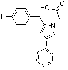 CAS # 1001383-88-5, [5-(4-Fluorobenzyl)-3-(pyridin-4-yl)-1H-pyrazol-1-yl]acetic acid