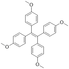 structure of CAS# 10019-24-6, Tetrakis(4-methoxyphenyl)ethylene