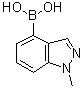 structure of CAS# 1001907-60-3, (1-甲基-1H-吲唑-4-基)硼酸