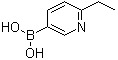 structure of CAS# 1001907-69-2, B-(6-乙基-3-吡啶基)硼酸