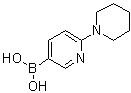 structure of CAS# 1002129-33-0, [6-(1-哌啶基)-3-吡啶基]硼酸