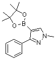structure of CAS# 1002334-06-6, 1-甲基-3-苯基-4-(4,4,5,5-四甲基-1,3,2-二氧杂环戊硼烷-2-基)-1H-吡唑