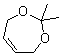 structure of CAS# 1003-83-4, 4,7-Dihydro-2,2-dimethyl-1,3-dioxepin